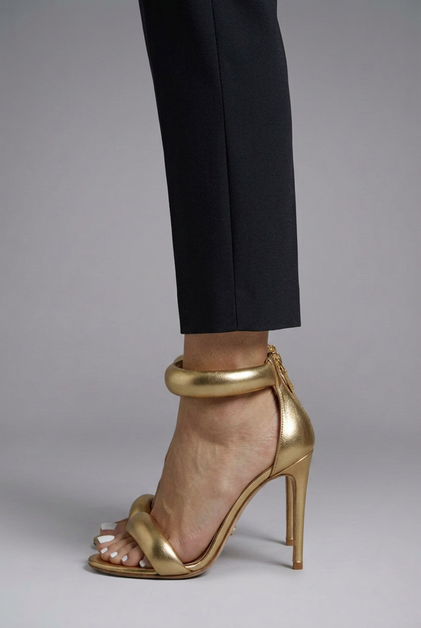 Lena | High-Heel Metallic Sandals