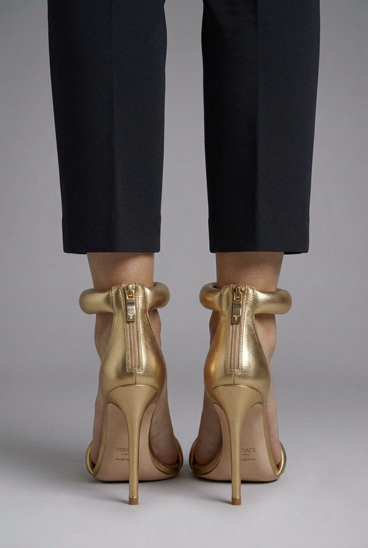 Lena | High-Heel Metallic Sandals
