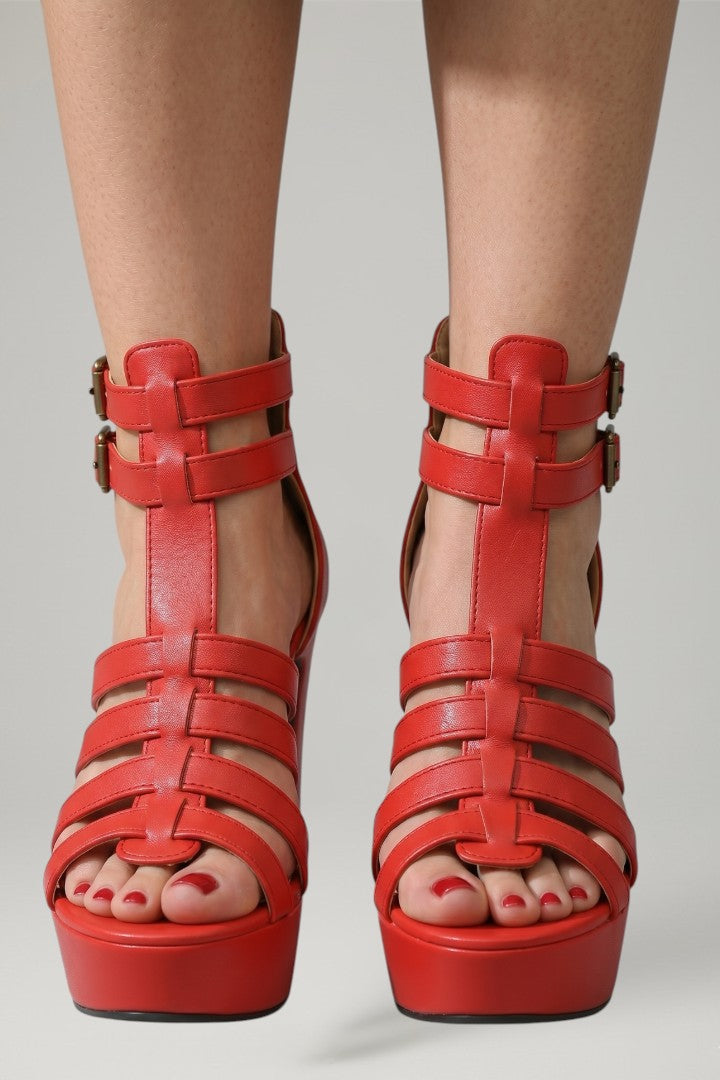 Zoe | Platform Leather Sandals
