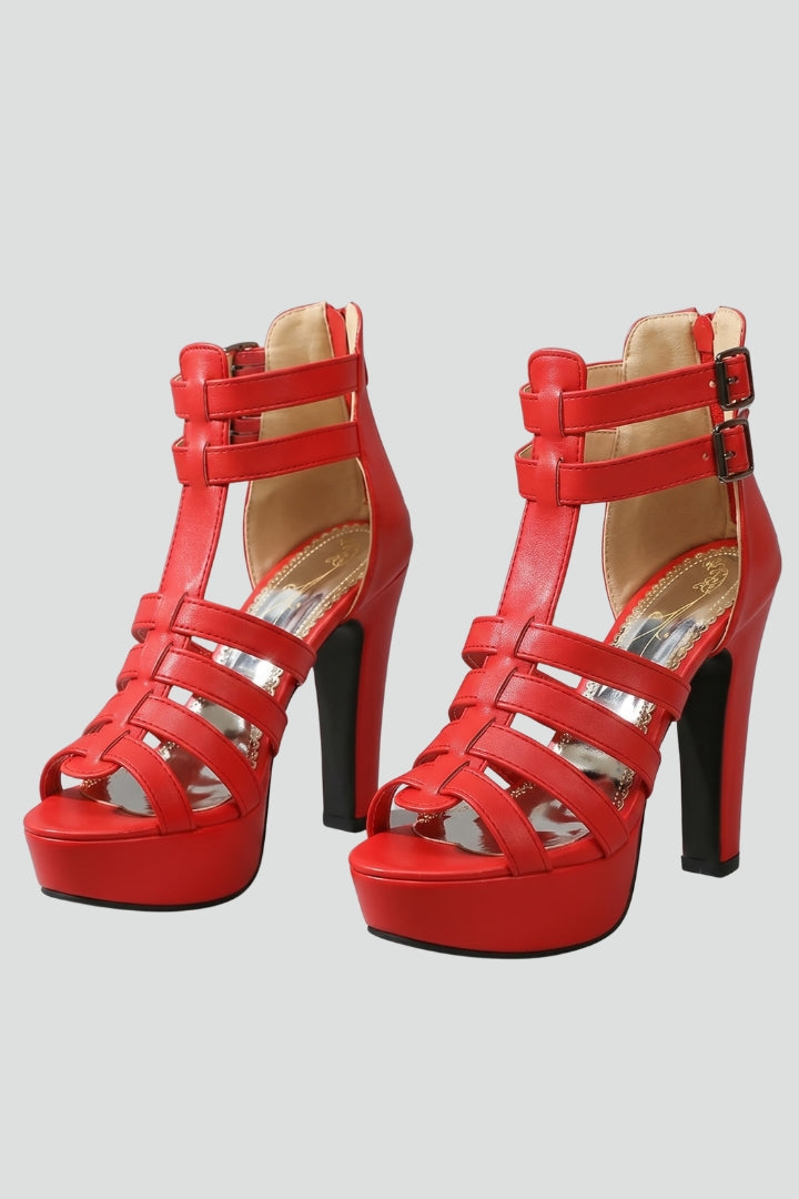 Zoe | Platform Leather Sandals