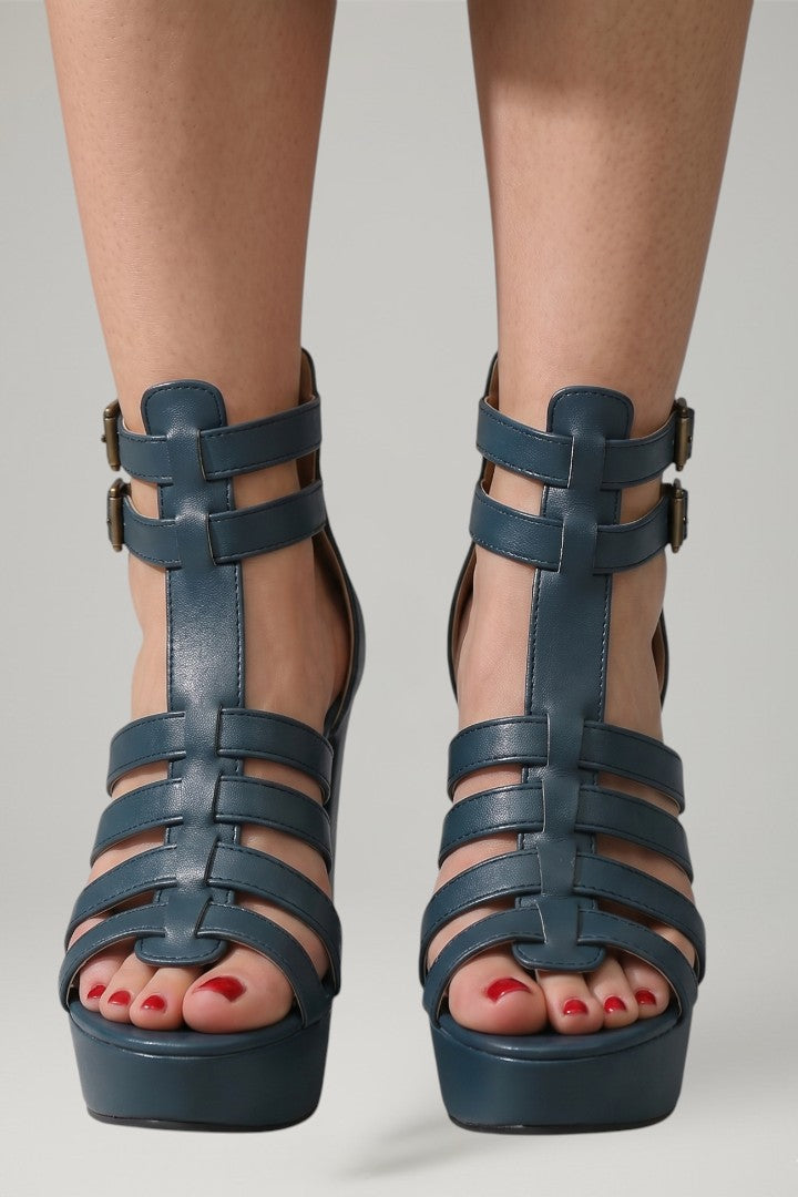 Zoe | Platform Leather Sandals