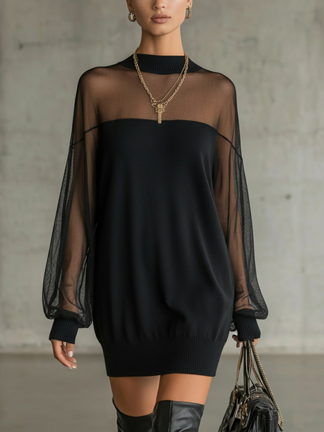 Domitille | Mini Black Dress - Helen & Olivia Manhattan