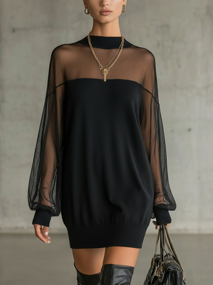 Domitille | Mini Black Dress - Helen & Olivia Manhattan