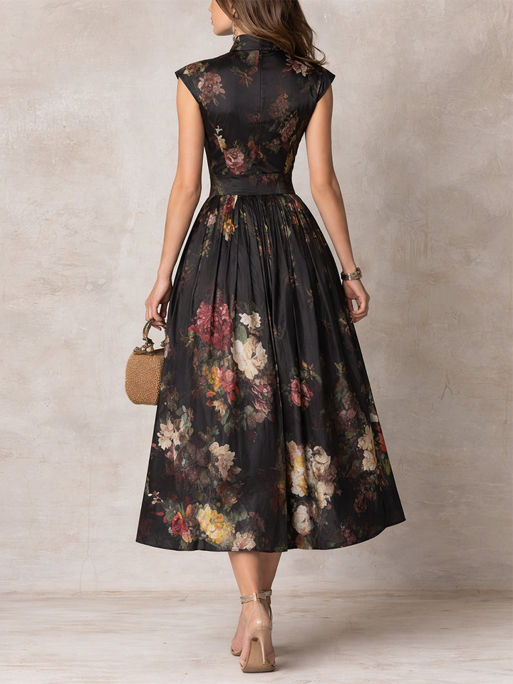 Sunnne | Pleated Raso Midi Dress