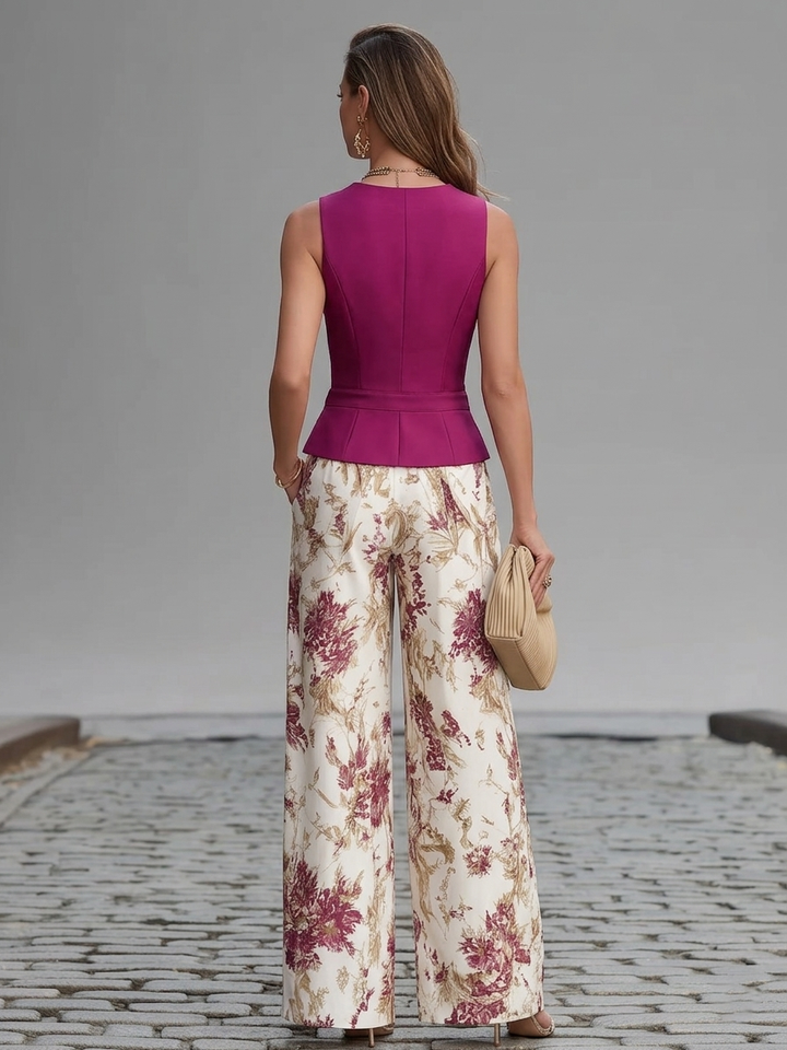 Rosette | Pink Vest & Pants Completo