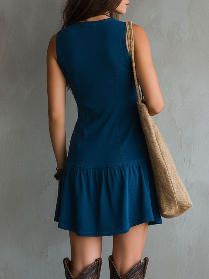 Indigelle | Indaco Boho Button Dress