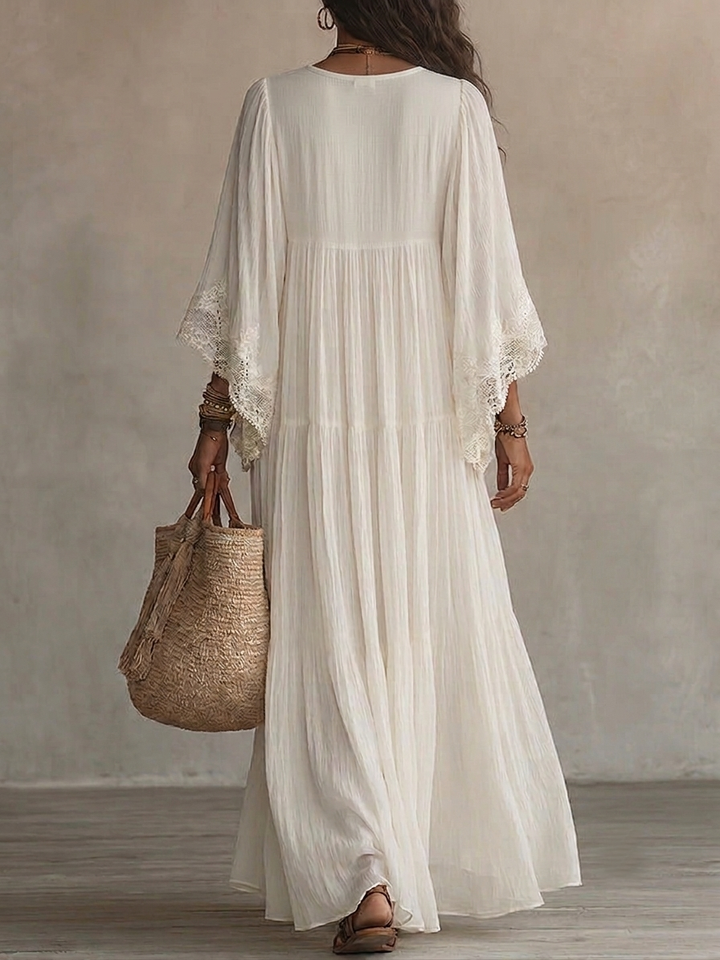 Liora | Bohemian Lace Dress - Black
