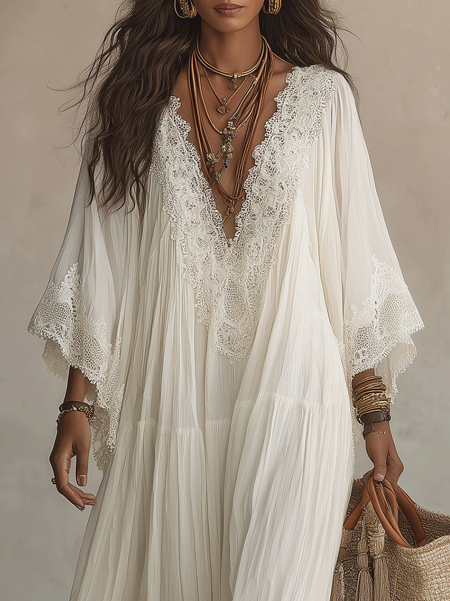 Liora | Bohemian Lace Dress - 