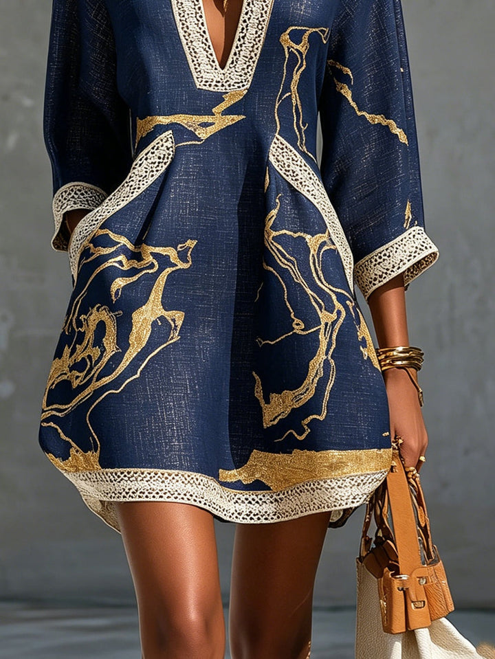 Astree | Mini Printed Dress - Helen & Olivia Manhattan