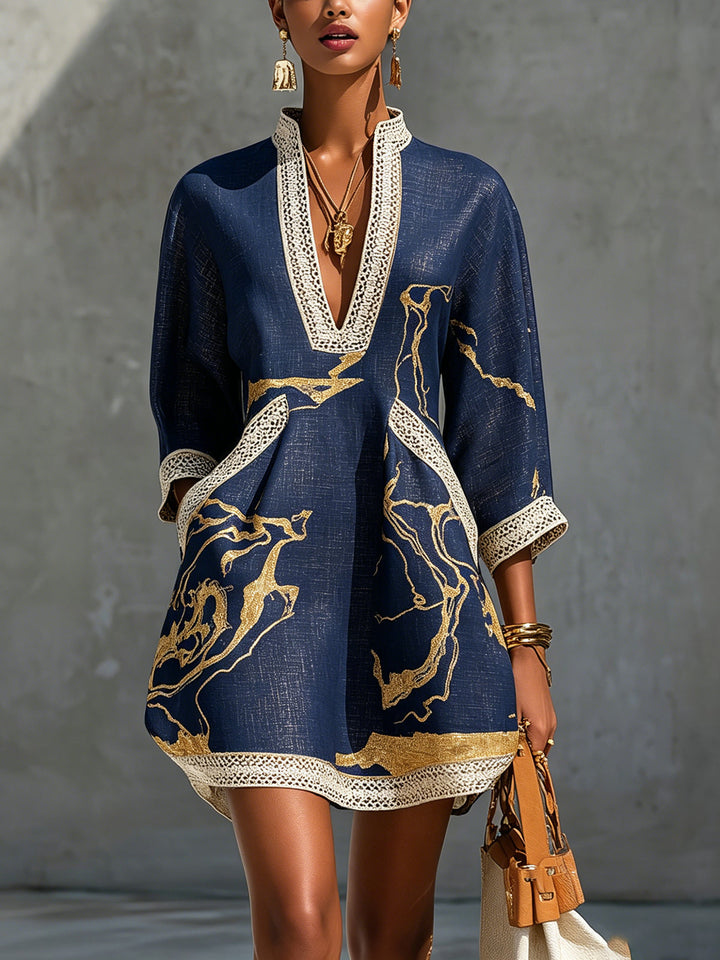 Astree | Mini Printed Dress - Helen & Olivia Manhattan