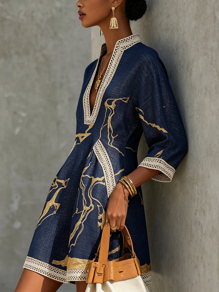 Astree | Mini Printed Dress - Helen & Olivia Manhattan
