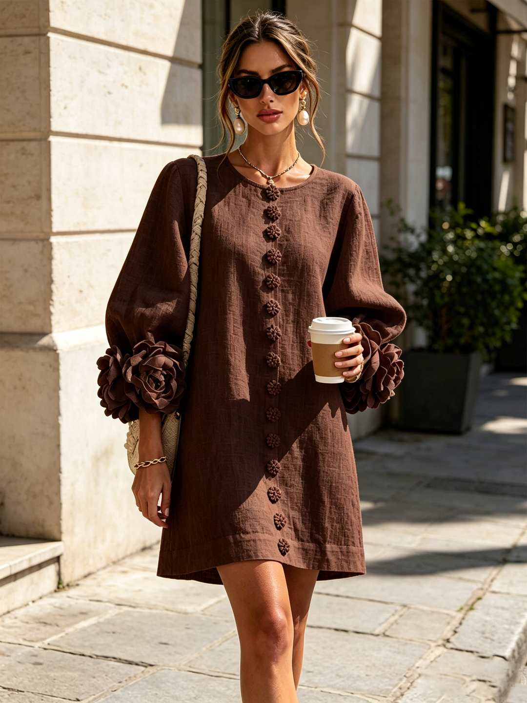 Rosaline | Effortless Button-Down Mini Dress