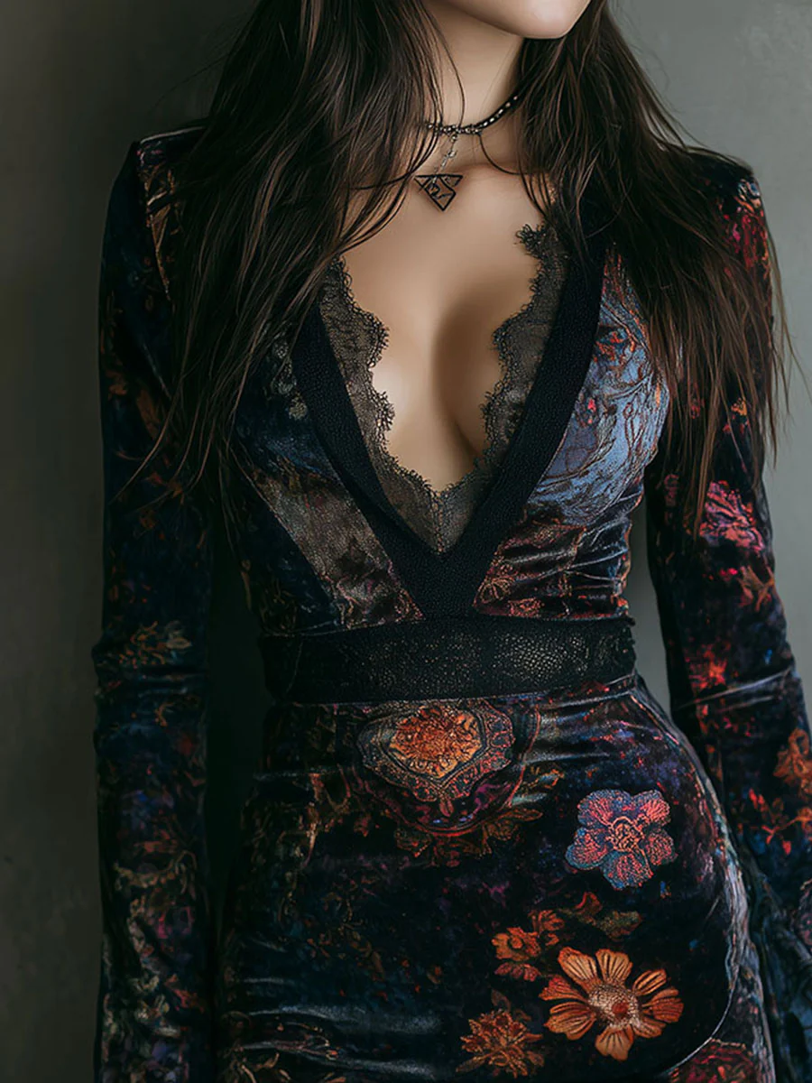 Iris | Mini Floral Printed Dress - Helen & Olivia Manhattan