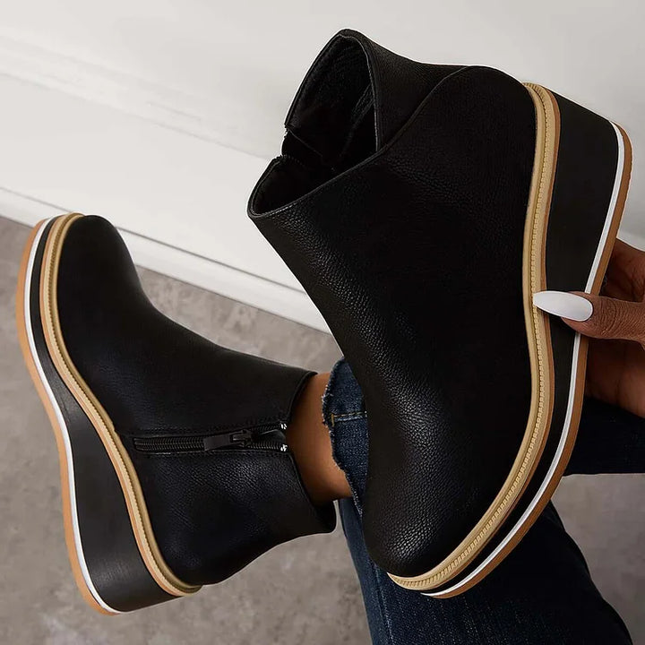 Marilena | Vegan Leather Ankle Boots - Helen & Olivia Manhattan