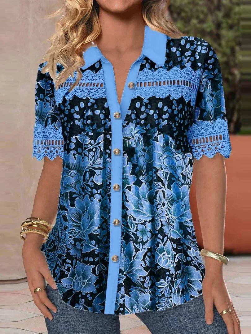 Trina | Lace Graphic Top