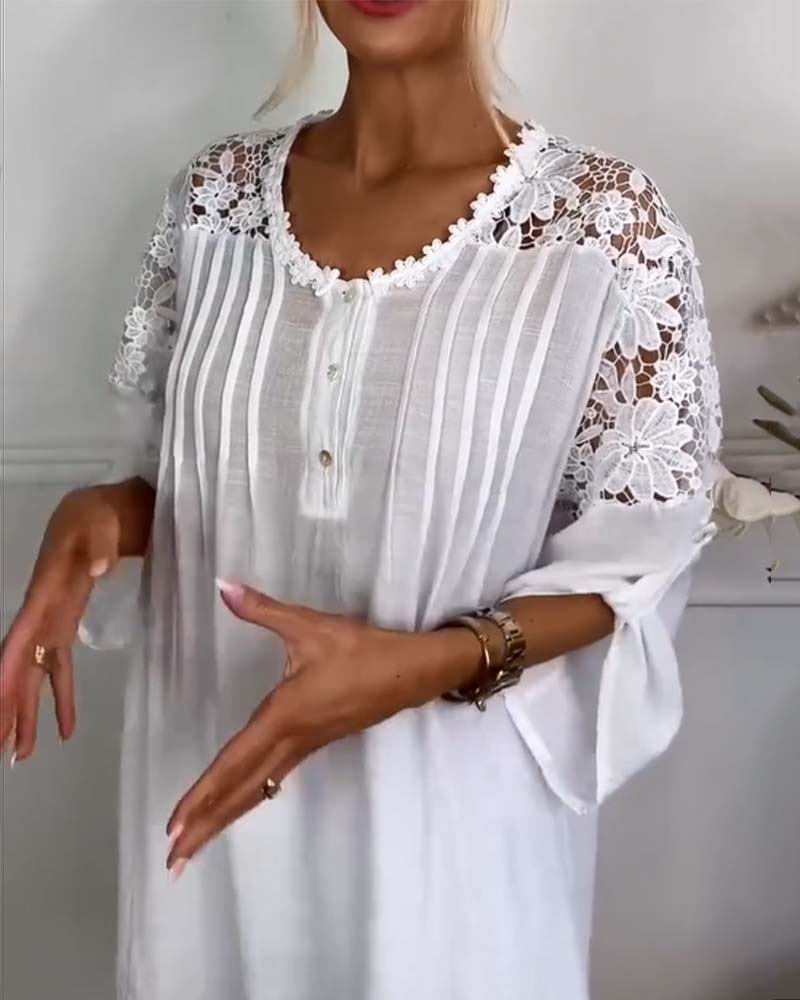 Nica | Lace Patchwork Blouse