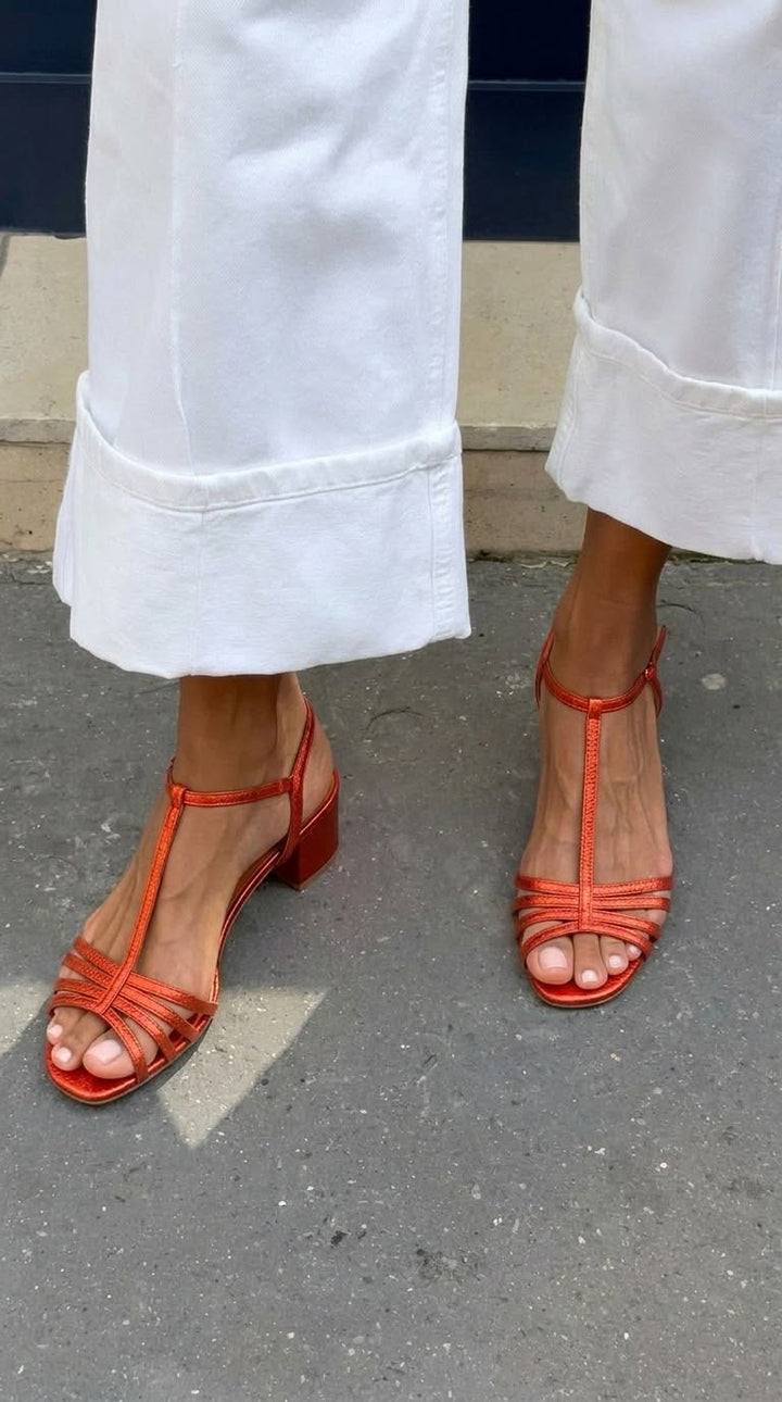 Bridie | Simple Gold Summer Sandals