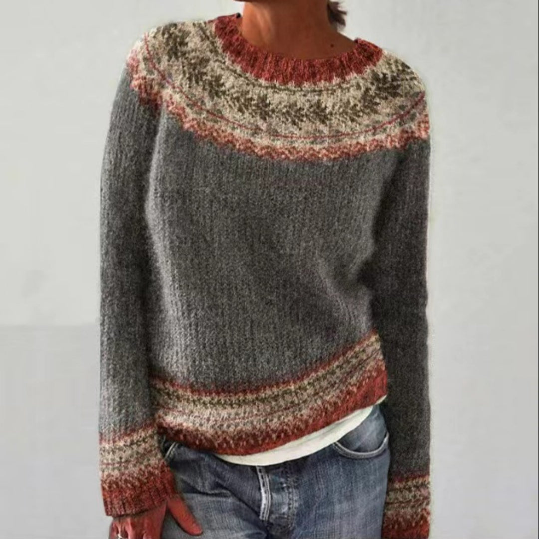 Charlotte | Retro Knitted Sweater - Black