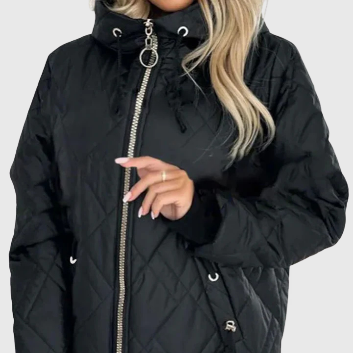 Lauren | Quilted Hooded Coat - 