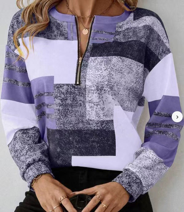 STACEY | Half | Zip Sweater - Light Pink