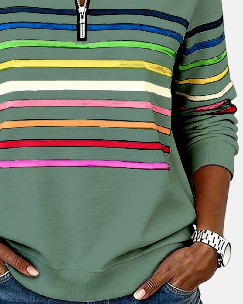 Irene | Comfort Striped Sweater - 