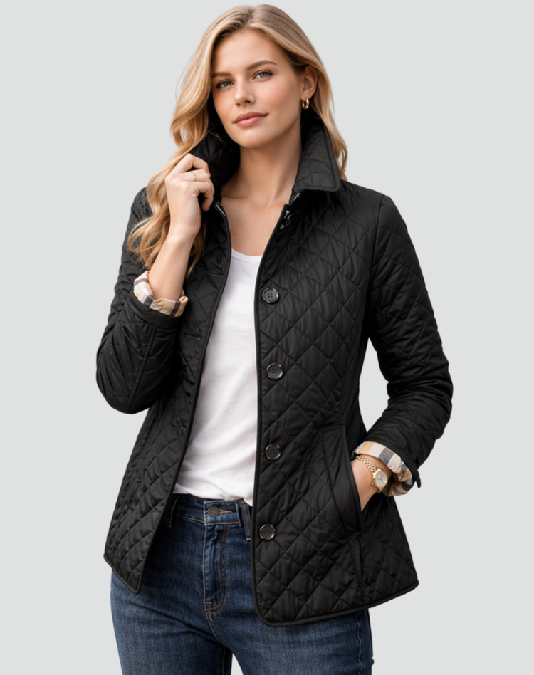 Florence | Jacket Matelassée Boutonnée - White