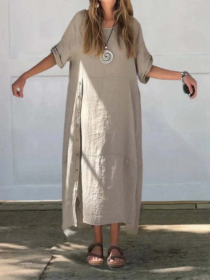 Islay | Dress in Misto Linen Lussuoso
