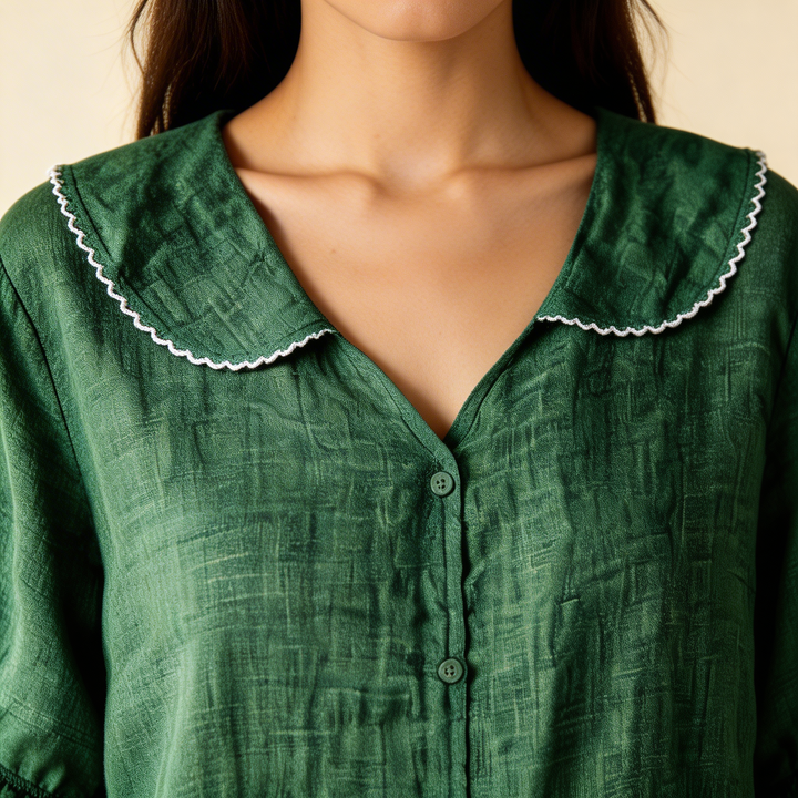 Olivia | Cotton-Linen Blouse - Helen & Olivia Manhattan