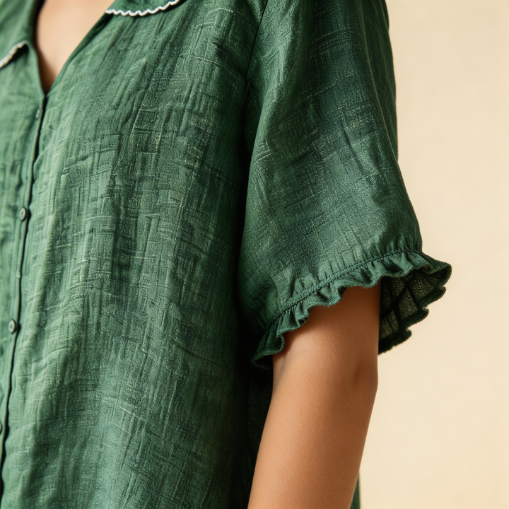 Olivia | Cotton-Linen Blouse - Helen & Olivia Manhattan