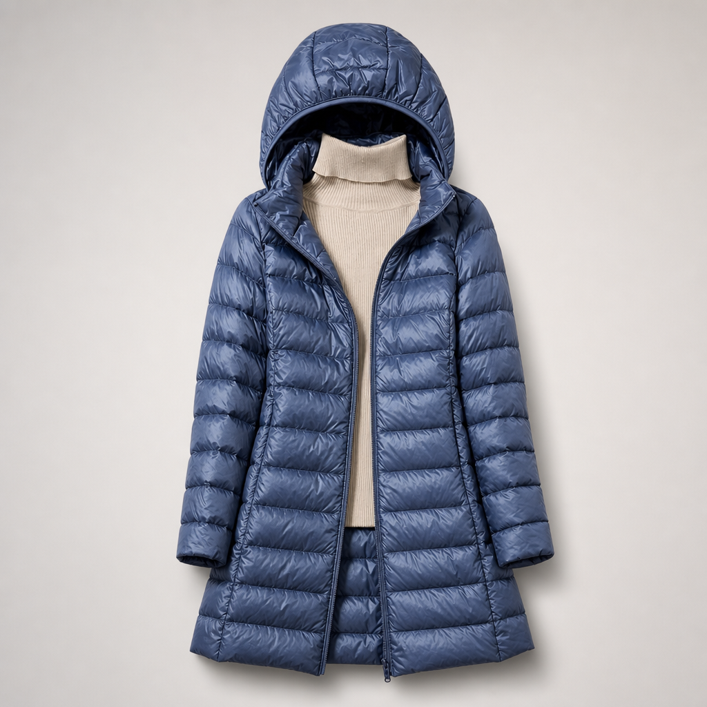 Clara | Ultralight Down Jacket - Burgundy