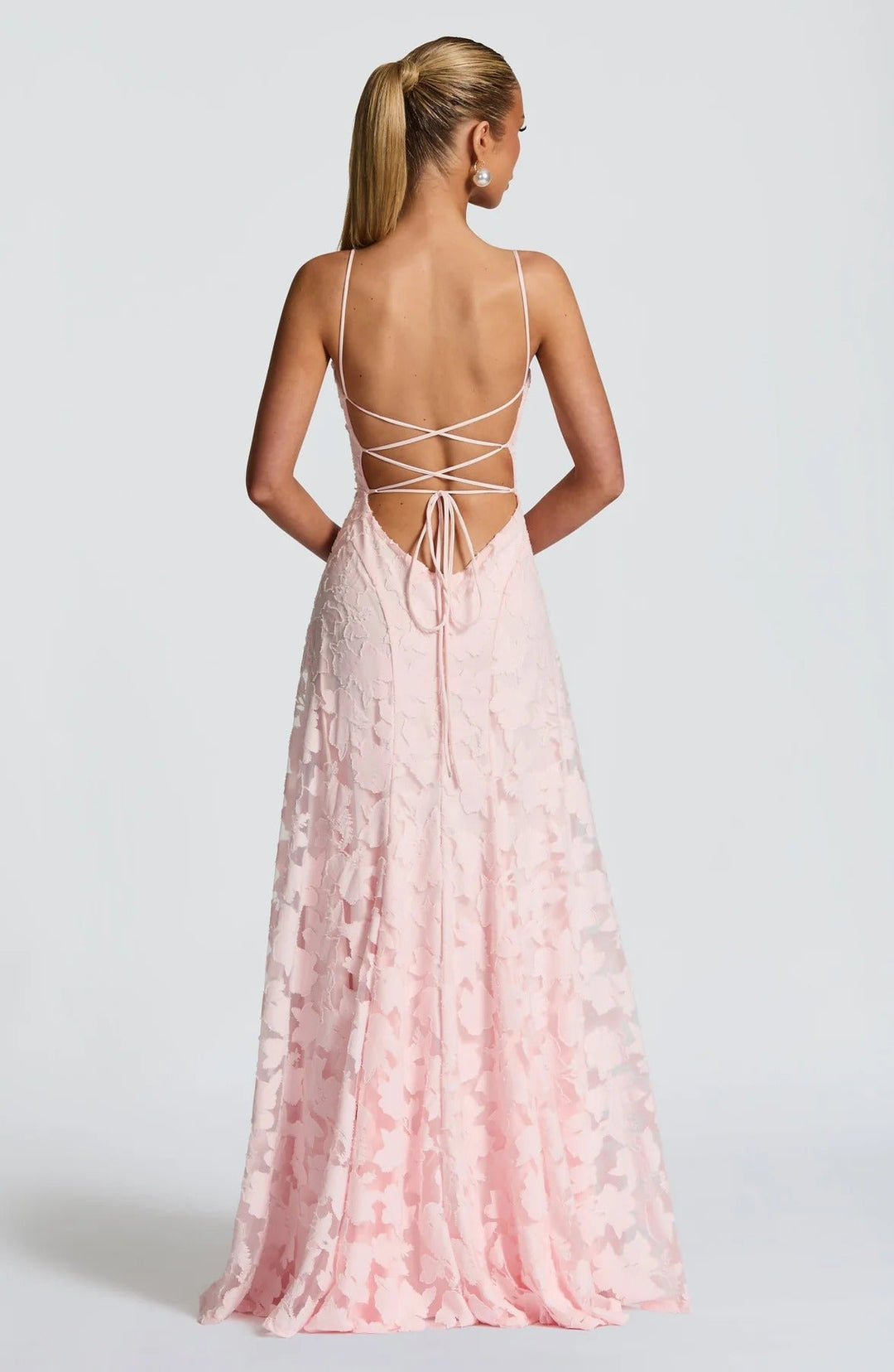 Briar | Dress Maxi in Lace Floral a Linea ad Un