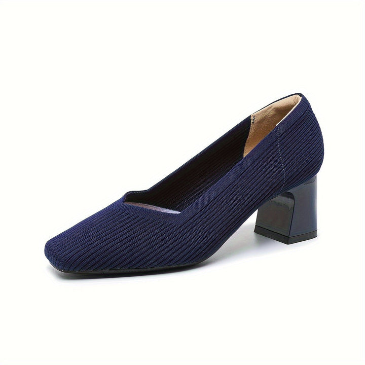 Marie | Comfortable Platform Heels with Classic Elegance - Blue