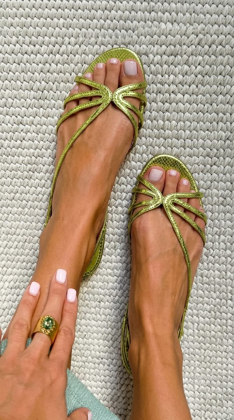 Etta | Simple Gold Summer Sandals