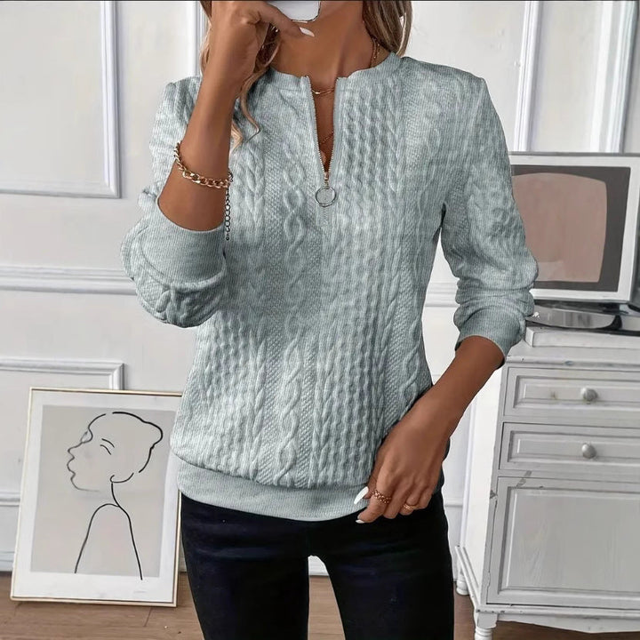 EMMA | Quarter-Zip Sweater - Blue