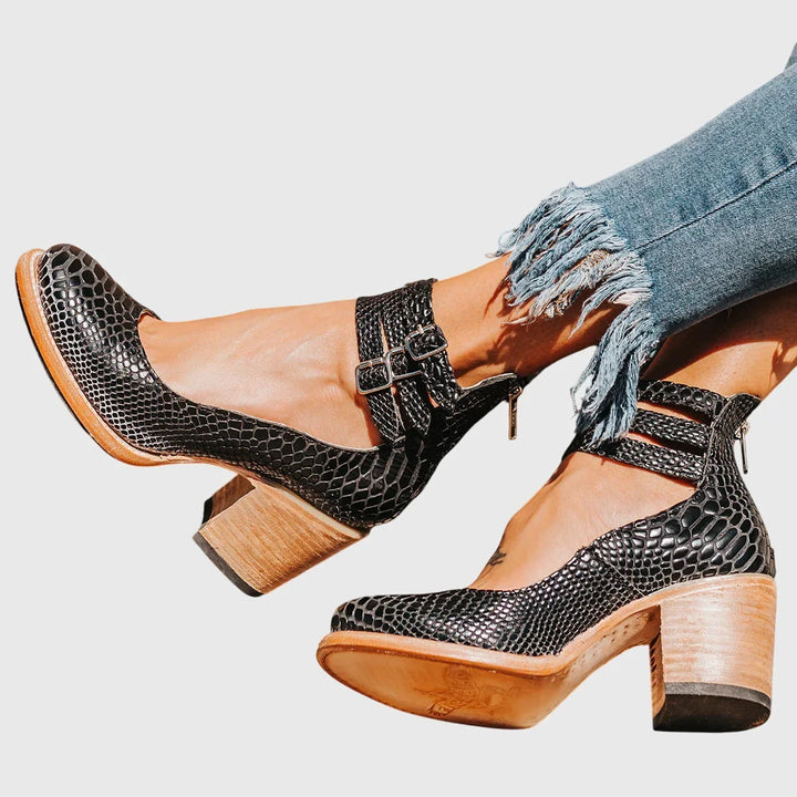 Petra | Comfort Heels - Green