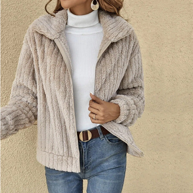 Delphine | Coat Peluche - Blue