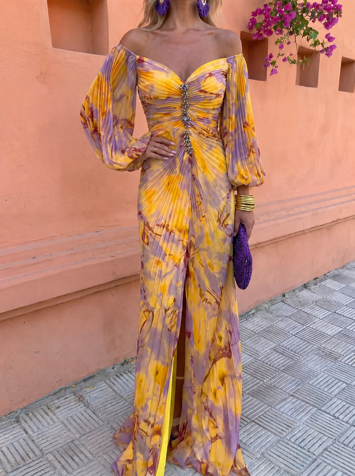 Sutton | Easy Floral Deep V Neck Maxi Dress