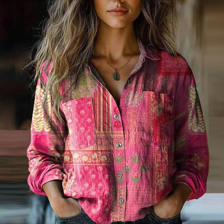 Lacey | Boho Printed Button Shirt