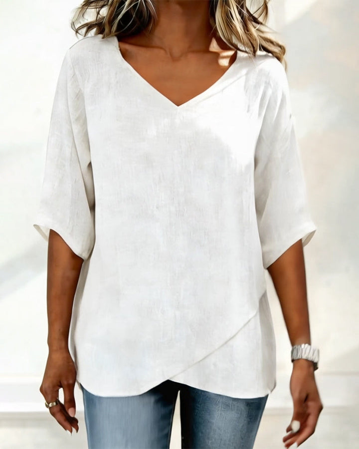 Women | Irregular V-Neck Top