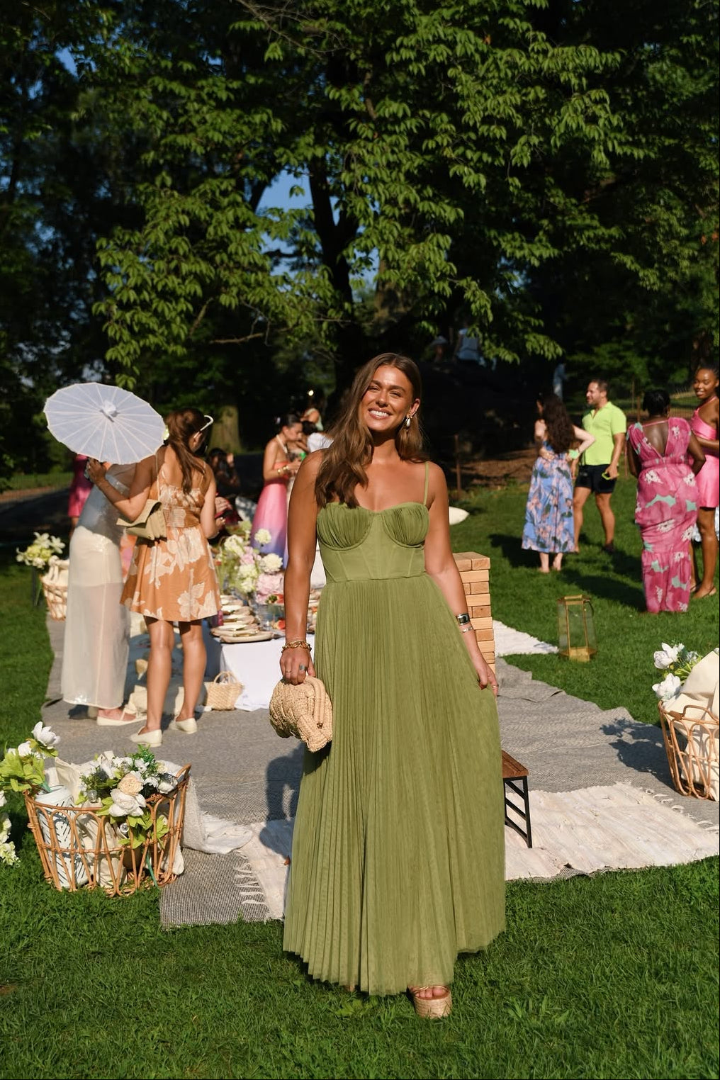Daria | Dress Maxi Plissettato with Corsetto & Neckline a Heart