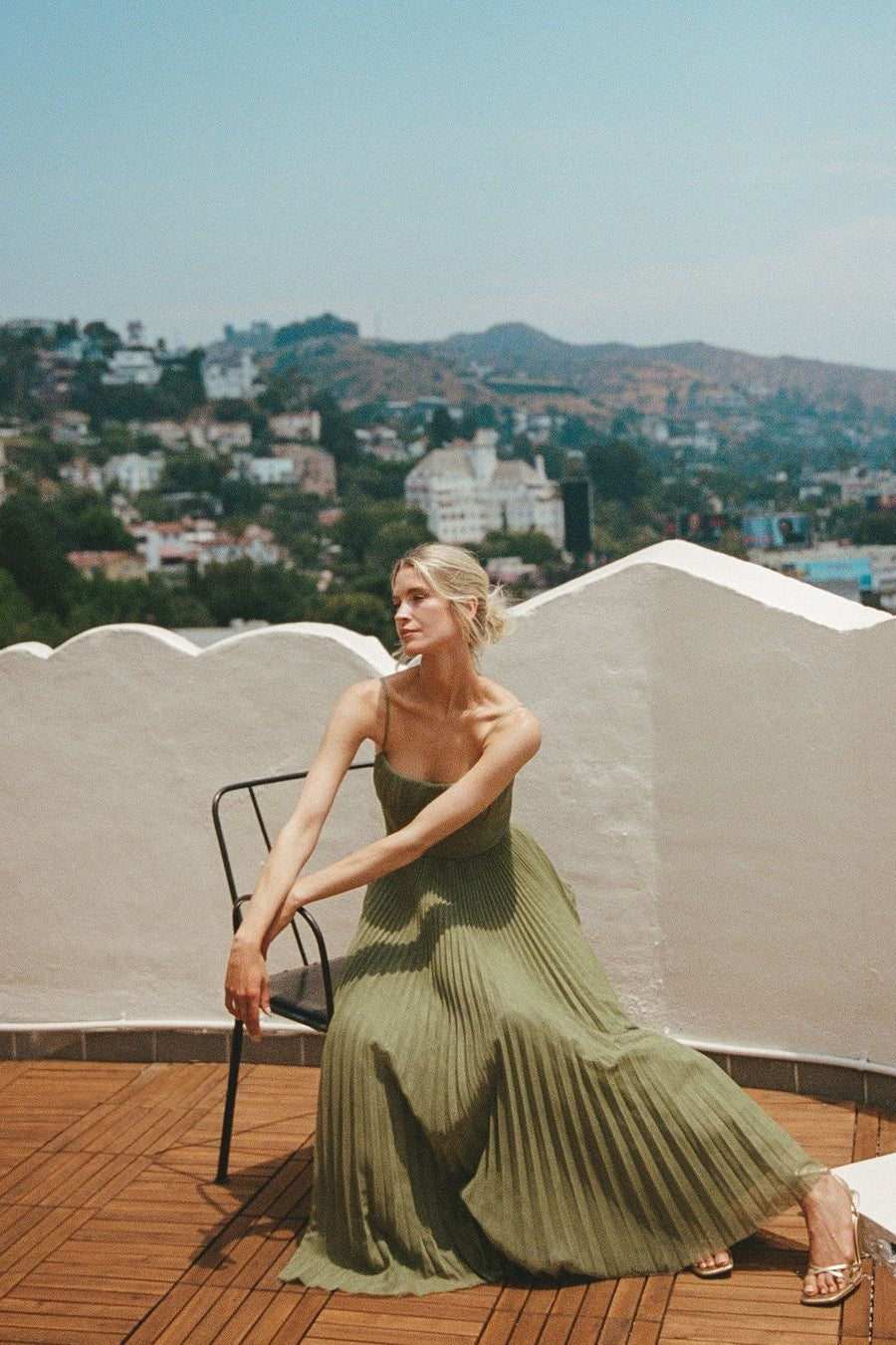 Daria | Dress Maxi Plissettato with Corsetto & Neckline a Heart