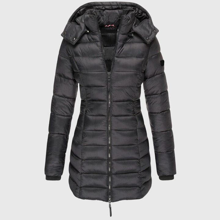 Elise | Long down jacket - Black