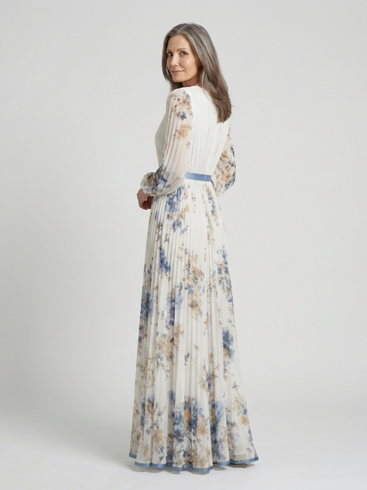 Clementine | Unhurried Floral V Neck Maxi Dress