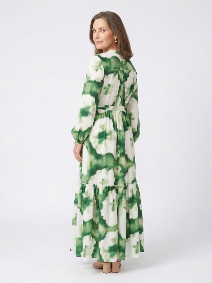 Prudence | Easy Tiered Long Sleeve Maxi Dress