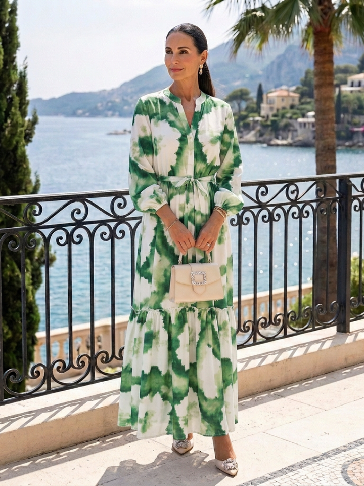 Prudence | Easy Tiered Long Sleeve Maxi Dress