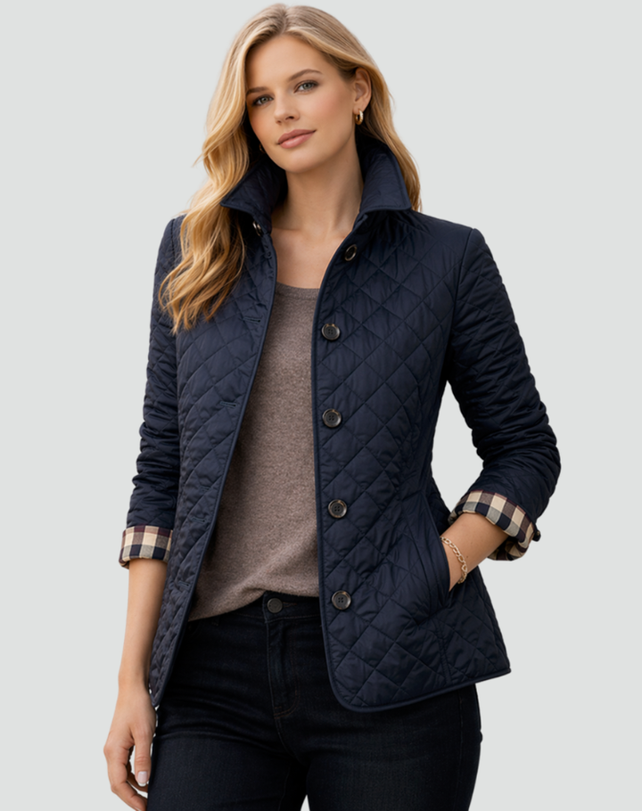 Florence | Jacket Matelassée Boutonnée - Green