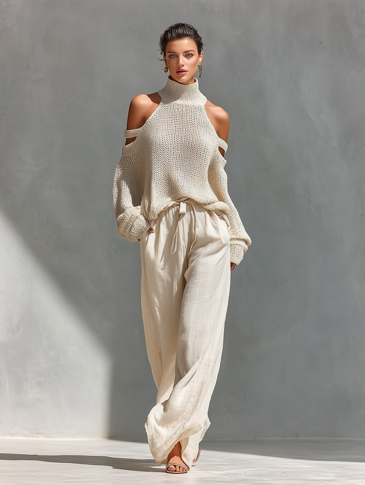 Sophie | Completo in Knit Beige