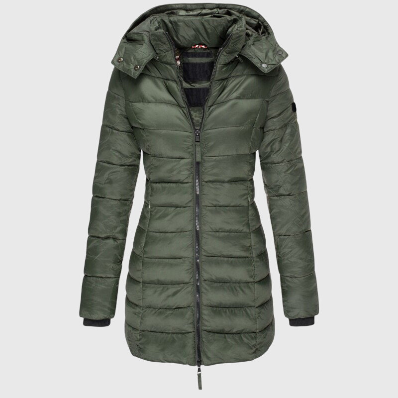 Elise | Long down jacket - Green