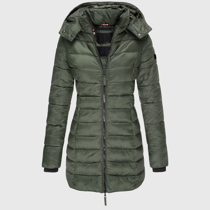 Elise | Long down jacket - Green