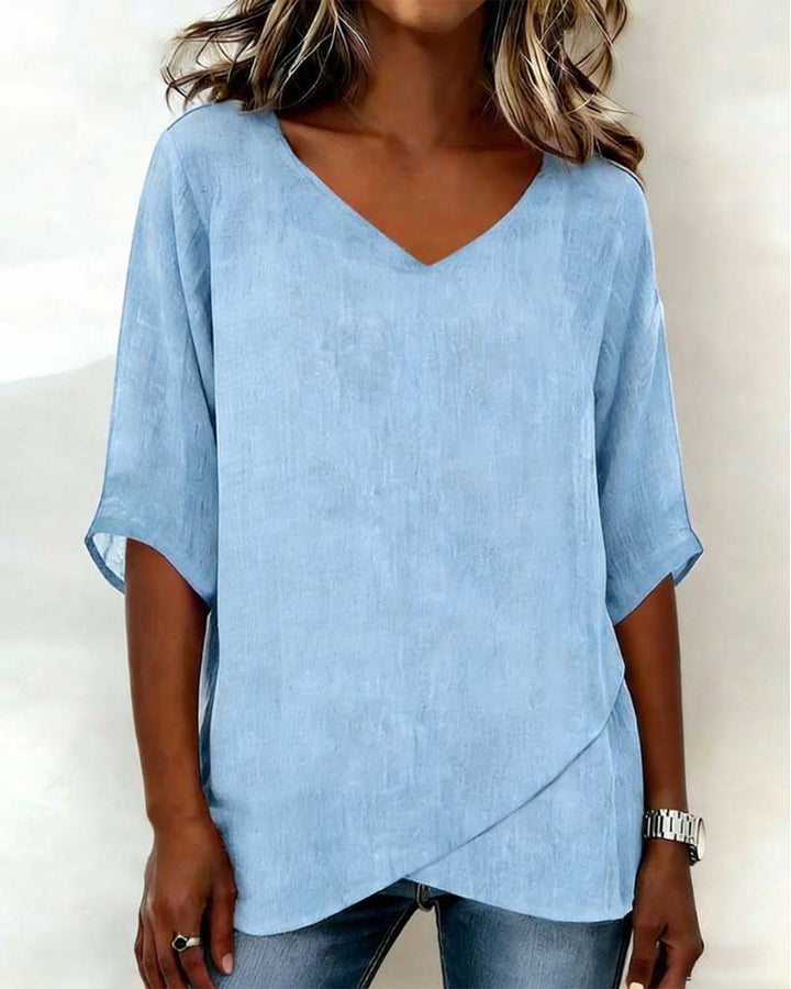 Women | Irregular V-Neck Top